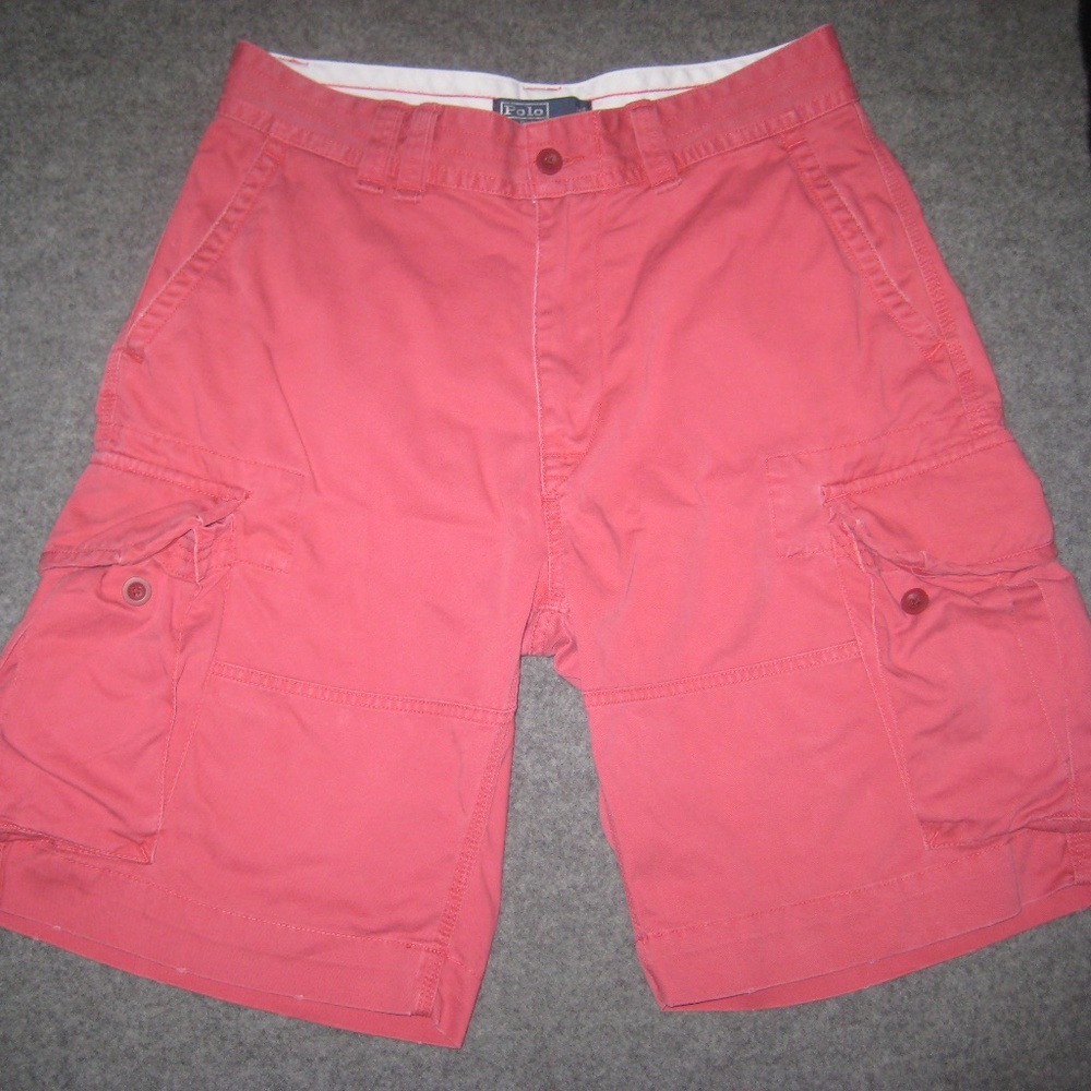POLO Ralph Lauren Gellar Fatigue Red Cargo Shorts
